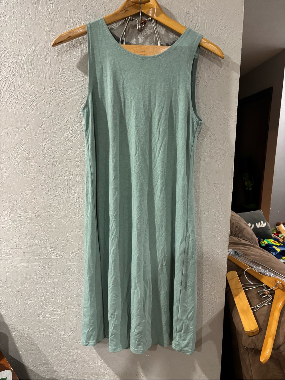 Free Fly Bamboo Flex Tank top style tennis athletic dress in seafoam green sz S
